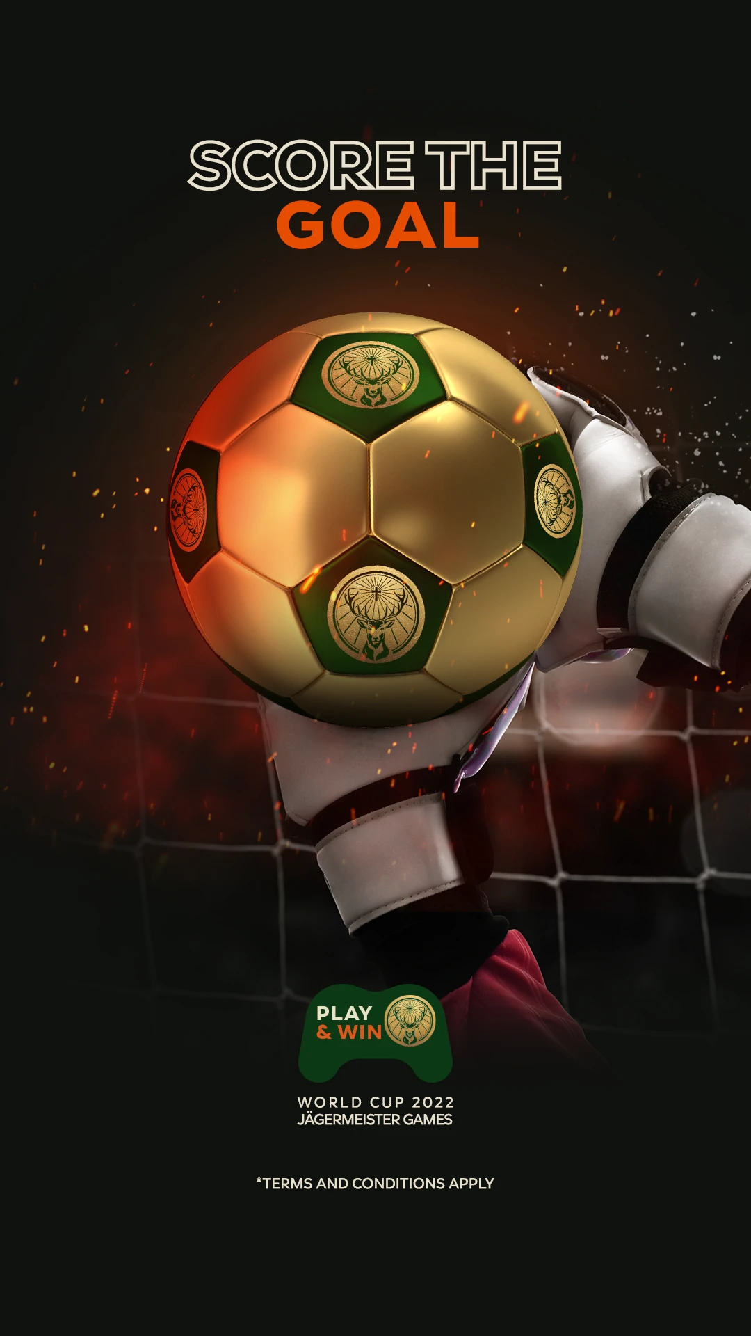Jägermeister World Cup football and bottle campaign visual