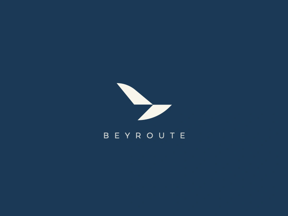 Beyroute bird logo and wordmark on navy